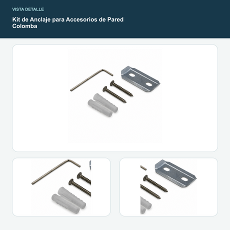 Kit de Anclaje para Accesorios de Pared Colomba