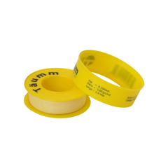 Cinta Selladora de PTFE Amarilla de 1/2" x 6,6 m