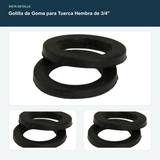 Golilla de Goma para Tuerca Hembra de 3/4" - Medida nominal de 3/4"
