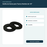 Golilla de Goma para Tuerca Hembra de 1/2" - Golilla de goma para lavamanos o accesorio compatible