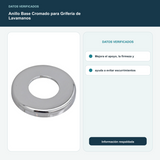 Anillo Base Cromado para Grifería de Lavamanos - Mejora el apoyo, la firmeza y ayuda a evitar escurrimientos