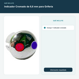 Indicador Cromado de 6,6 mm para Grifería - Incluye 1 indicador cromado