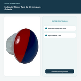 Indicador Rojo y Azul de 6,6 mm para Grifería - Indicador rojo y azul para agua caliente y fría