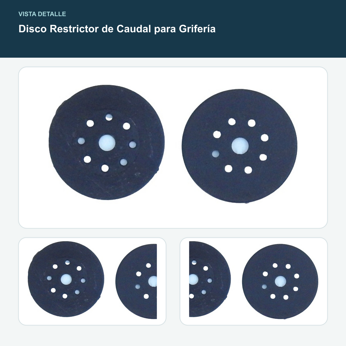 Disco Restrictor de Caudal para Grifería - Caudal de 6,5 a 8,0 L/min a 1,5 bar