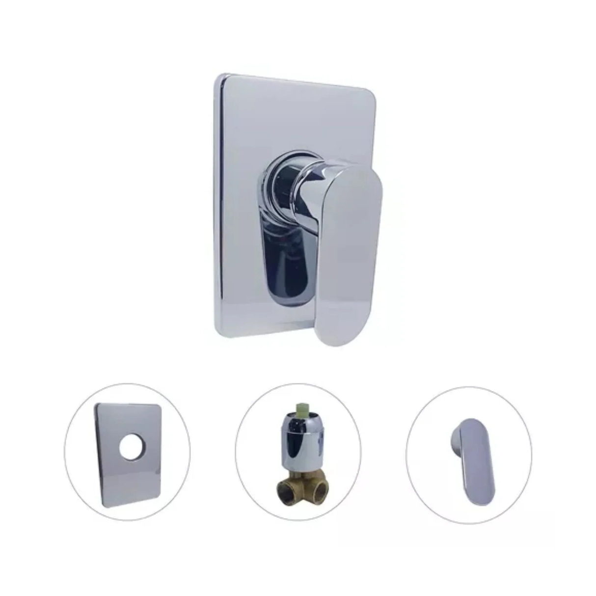 Mezclador Monocontrol Empotrado para Ducha Düsseldorf Cromado - imagen 2