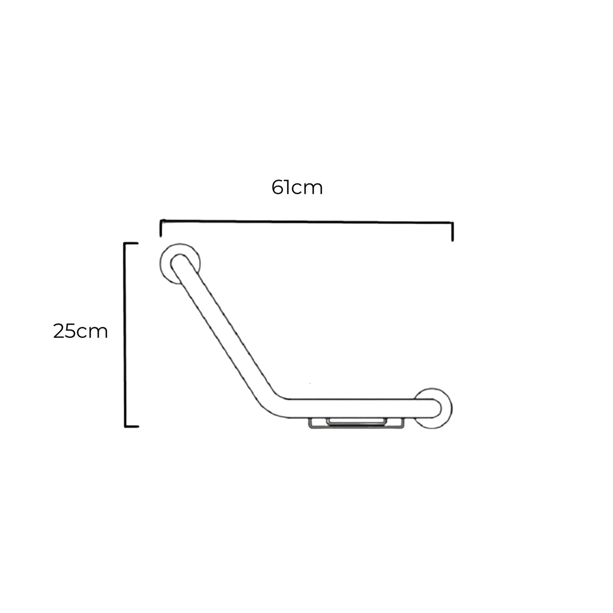 Barra de Seguridad con Jabonera Satinada de 40 cm - imagen 4