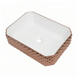 Lavamanos Stella Rose Gold Y Blanco 50 × 37 cm — fotografía del producto