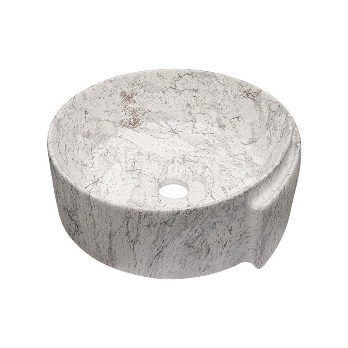 Lavamanos Roll Redondo Calacata Gris — fotografía del producto