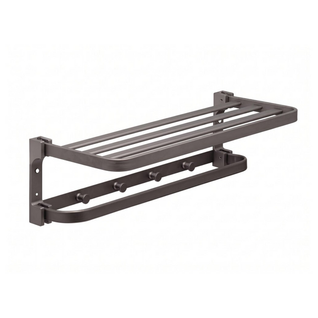 Toallero Hotelero Gray Gris En Aluminio — fotografía del producto