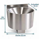 Medidas: alto 35,1 cm, ancho 32 cm, profundidad 34 cm