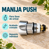 Manija Push Cromada Para Llave De Orinal — características