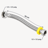 Manguera de 50 cm con conexiones de 1/2 x 1/2