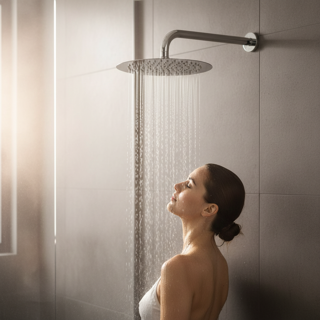 Momento de relajación bajo la lluvia