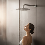 Momento de relajación bajo la lluvia