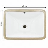 Lavamanos Cubik Blanco De Bajo Poner 47 × 35 cm — medidas verificadas