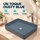 Lavamanos Cubik Dusty Blue 48 × 37 cm — características