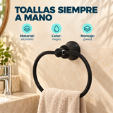 Toallero Aro Turmalina Negro En Aluminio — características