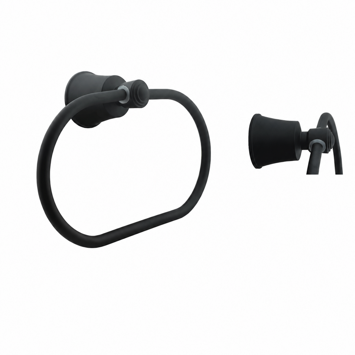 Toallero Aro Turmalina Negro En Aluminio — vista del producto