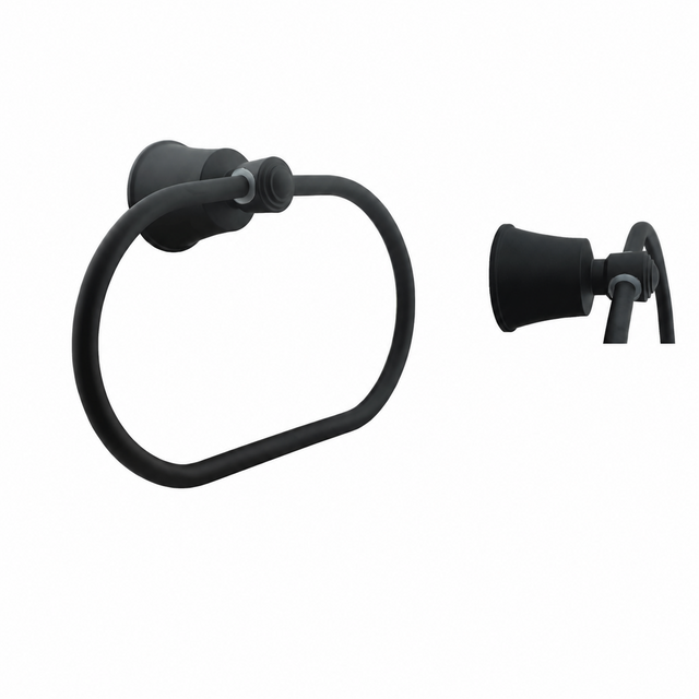 Toallero Aro Turmalina Negro En Aluminio — vista del producto