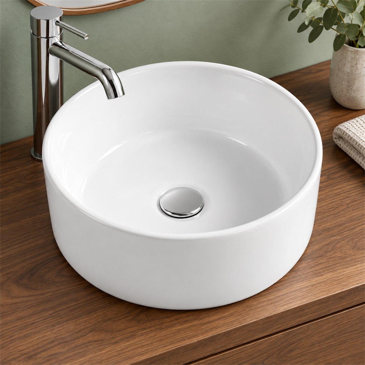 Lavamanos Mug Redondo Blanco 41 cm — detalle del producto