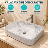 Lavamanos Stella Calacata Gris 50 × 37 cm — características verificadas