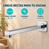 Tubo Para Regadera Cuadrado Cromo 40 cm — características verificadas