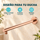 Tubo Para Regadera Nuvo Rose Gold 40 cm — características