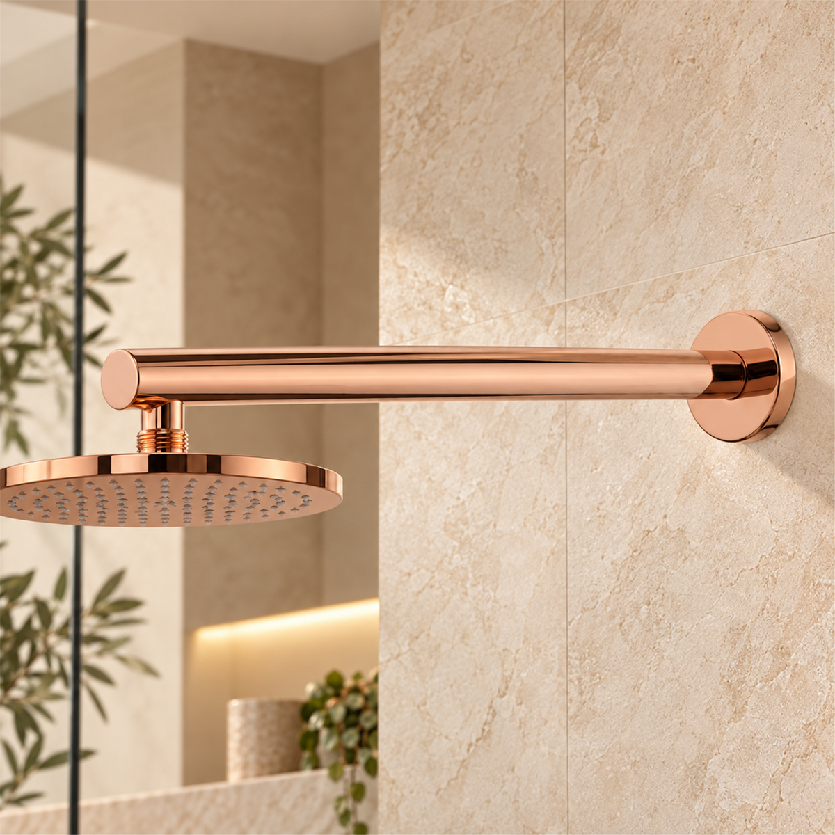 Tubo Para Regadera Nuvo Rose Gold 40 cm — detalle del producto