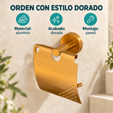 Portarrollo Jade Dorado Con Tapa En Aluminio — características