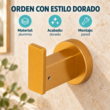 Perchero Amatista Dorado En Aluminio — características