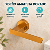 Portarrollo Amatista Dorado En Aluminio — características