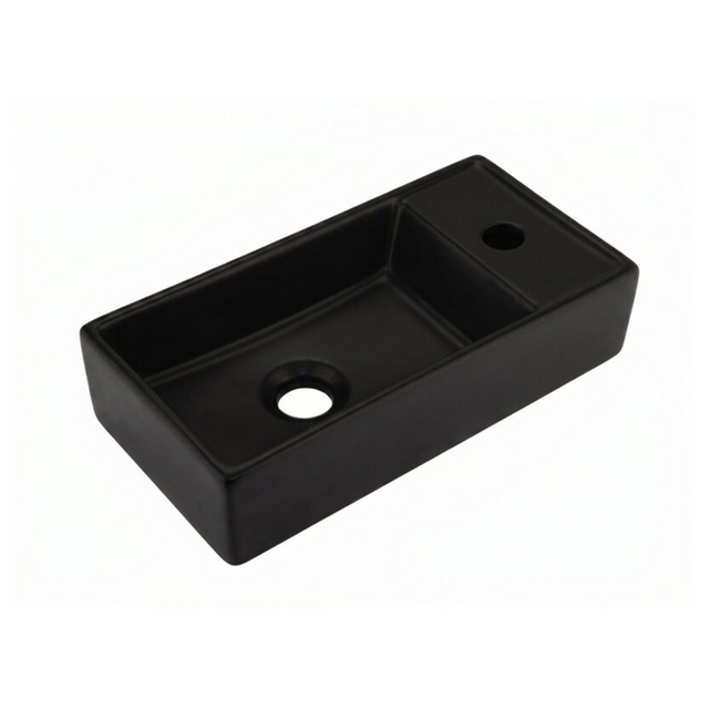 Lavamanos Nashville Negro Mate 41 × 22 cm — fotografía oficial
