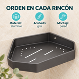 Repisa Esquinera Moderna Gris En Aluminio — características