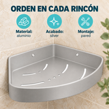 Repisa Esquinera Curva Silver En Aluminio — características