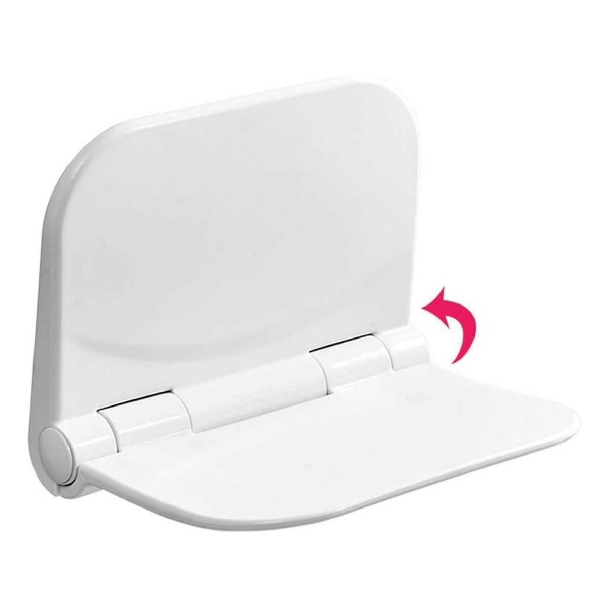 Silla Plegable Para Ducha Blanca En Polipropileno - Fotografía conservada y normalizada
