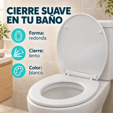 Tapa Sanitaria Redonda De Cierre Lento Blanca - Características verificadas