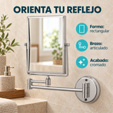 Espejo Articulado De Pared Cromado - Características verificadas