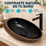 Lavamanos Oztra Café Y Negro 48 × 30,5 cm - Características verificadas
