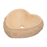 Lavamanos En Piedra Natural Corazón Beige - Foto oficial del producto