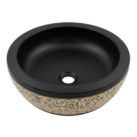 Lavamanos Moldy Beige Y Negro Ø40 cm