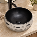 Lavamanos Black & White Blanco Y Negro 35 cm - Vista cercana del producto