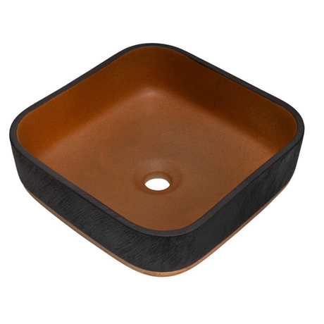 Lavamanos Vulcano Gris Y Naranja 38,5 × 38,5 cm
