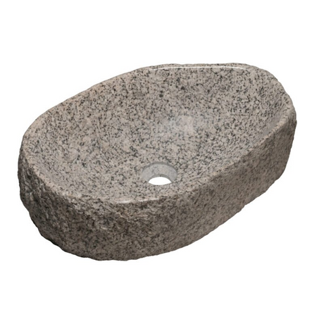 Lavamanos En Piedra Natural Ovalado Gris