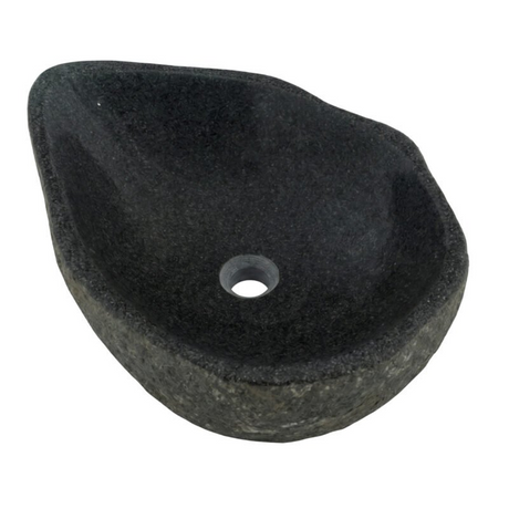 Lavamanos En Piedra Natural Negro Orgánico