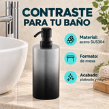 Dispensador De Jabón De Mesa Plateado Y Negro En Acero 304 - Características verificadas