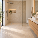 Rejilla De Piso Cuadrada Sol En Bronce - Ambientación amplia con escala natural