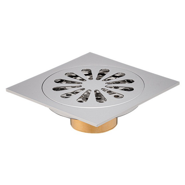 Rejilla De Piso Cuadrada Sol En Bronce - Foto oficial del producto