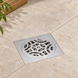 Rejilla De Piso Cuadrada China En Bronce - Vista cercana del producto