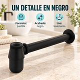 Sifón Negro Tipo Pastilla Para Lavamanos - Características del producto