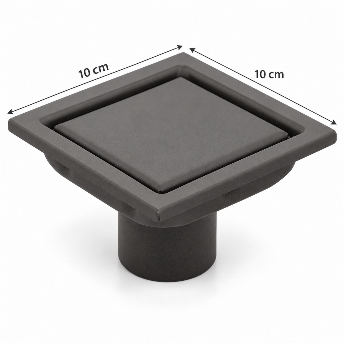 Rejilla Invisible Gris 10 × 10 cm En Acero 304 - Medidas del producto